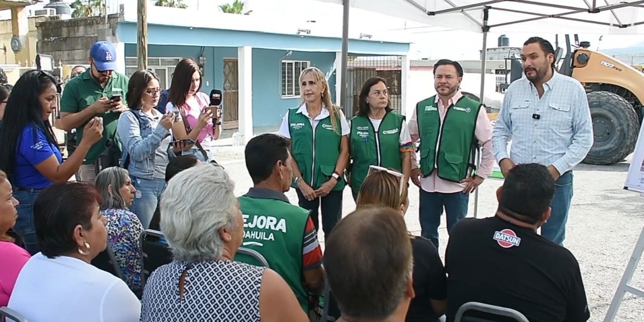 Pavimentan calle Manuel Ávila Camacho en la colonia Loma Linda de Monclova