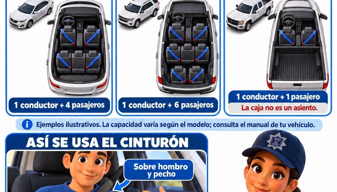 Advierten sobre riesgos de transportar más pasajeros de los permitidos en vehículos